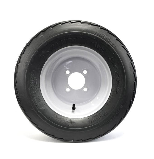 Pneu 20.5" x 8" x 10" 6 plis LRC 1105 lbs Hakuba et jante 10" 4 trous blanche